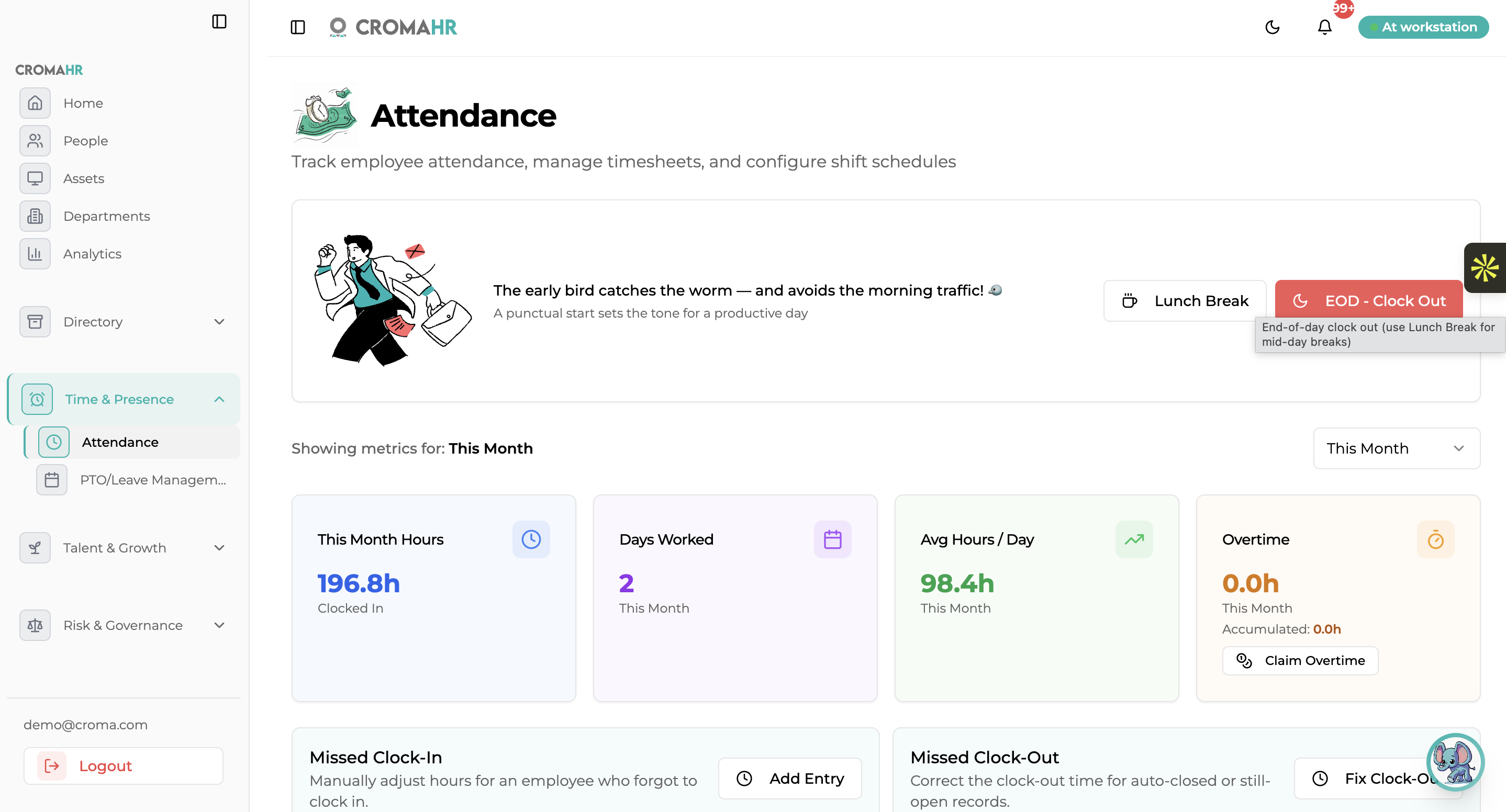 Attendance with GPS verification
